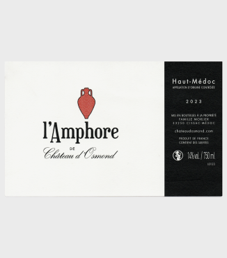 Étiquette aplat d'Amphore du Château d'Osmond 2023 - 750ml