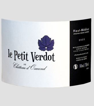 Étiquette du Petit Verdot de Château d'Osmond 2023 - 750ml